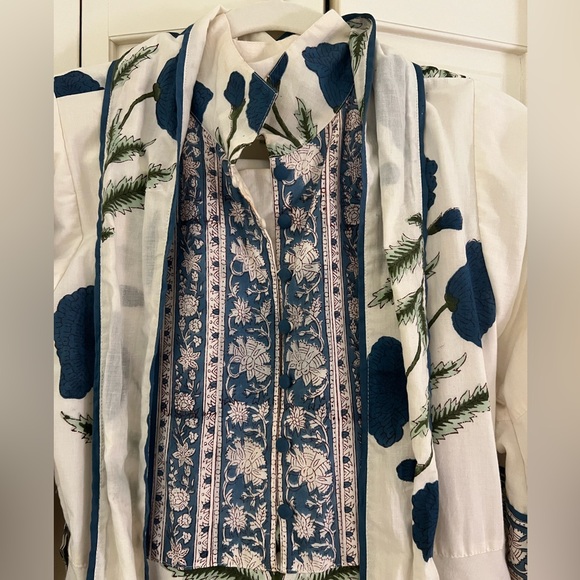 Paloma Flounce Dress | French Blue Marigold XS - Picture 3 of 4